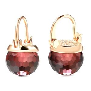 Red Geen Ball Zirconia Earrings